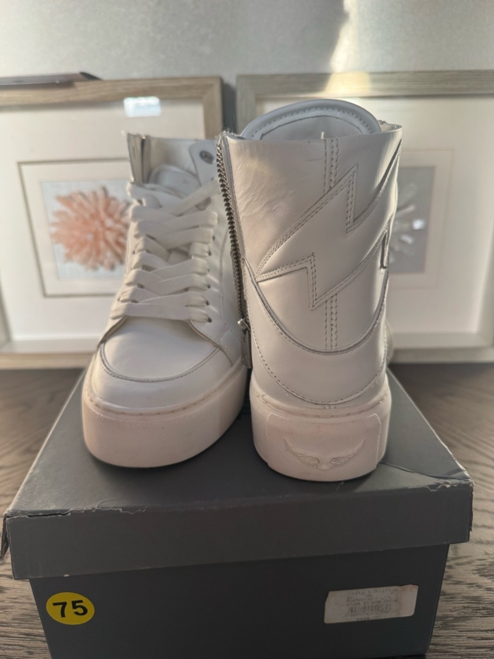 Zadig & Voltaire Women’s High Flash High Top Platform Sneakers. New. Sz 38 - Picture 14 of 14